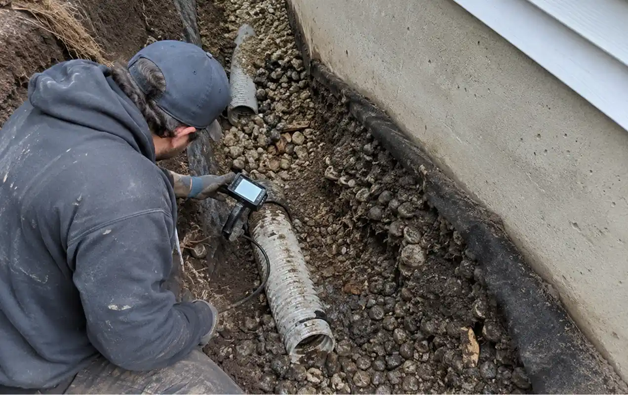 Drain français bouché endommagé